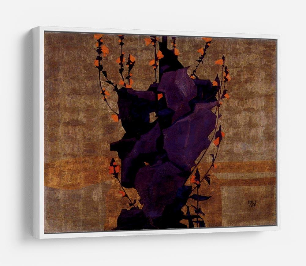 Stylized floral before decorative background style of life by Egon Schiele HD Metal Print - Canvas Art Rocks - 7
