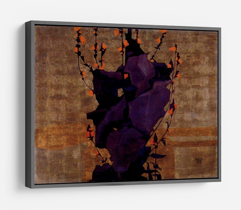 Stylized floral before decorative background style of life by Egon Schiele HD Metal Print - Canvas Art Rocks - 9