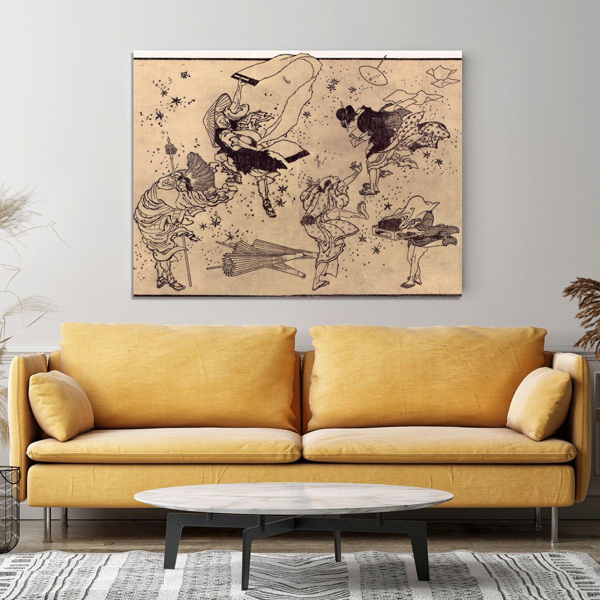 Sudden Wind by Hokusai Canvas Print or Poster