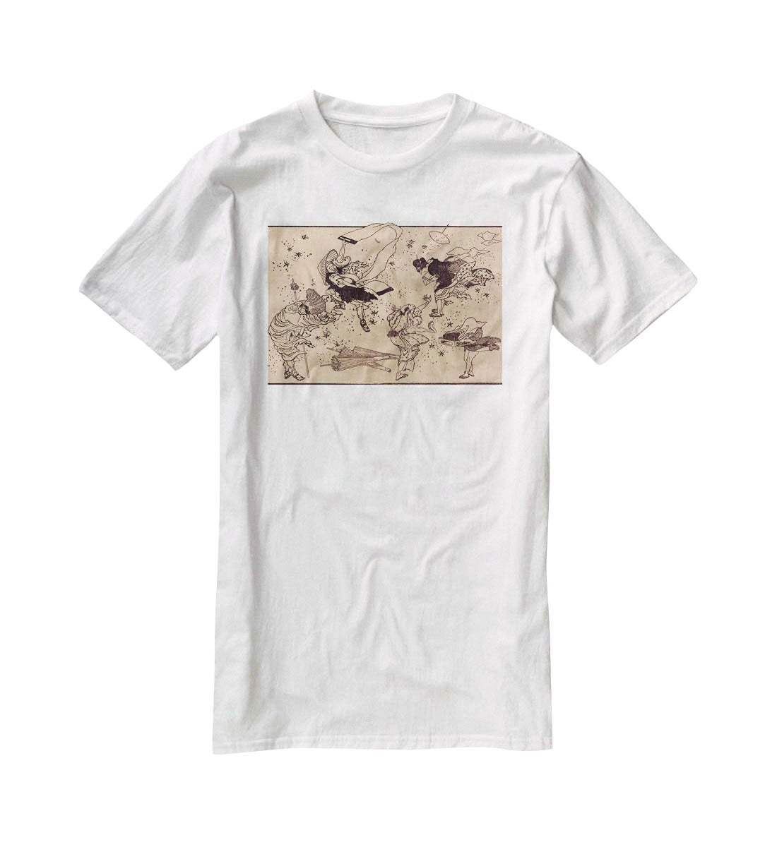 Sudden Wind by Hokusai T-Shirt - Canvas Art Rocks - 5