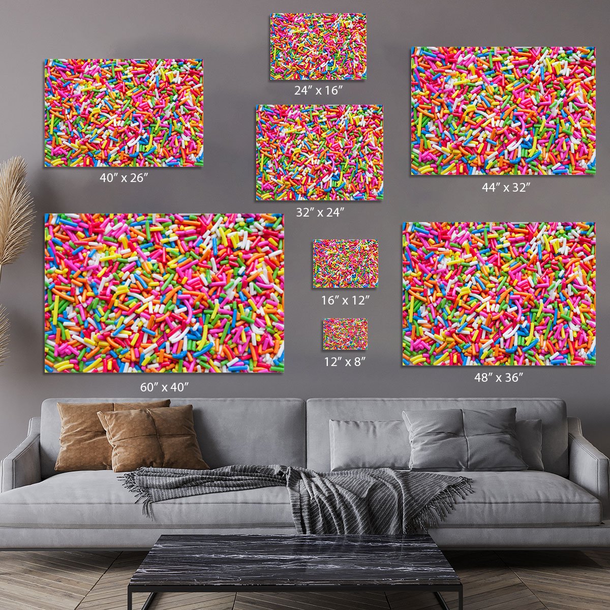 Sugar sprinkle dots Canvas Print or Poster