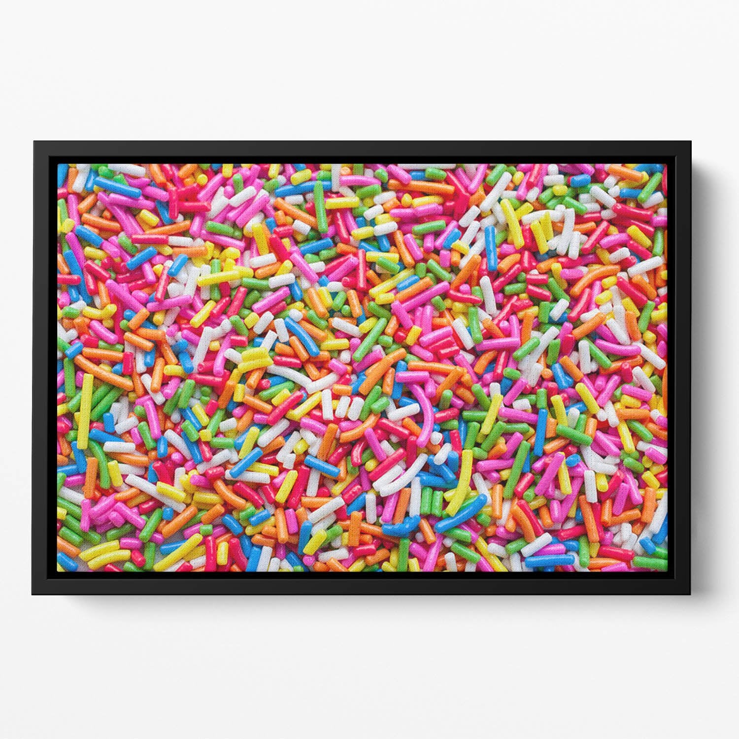 Sugar sprinkle dots Floating Framed Canvas