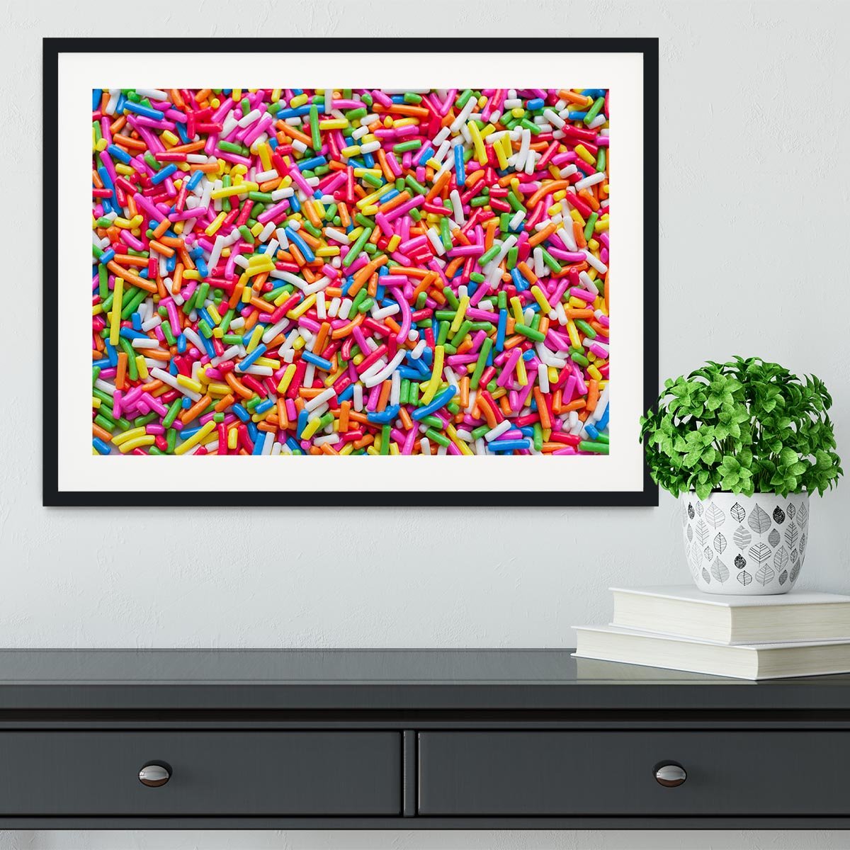 Sugar sprinkle dots Framed Print - Canvas Art Rocks - 1