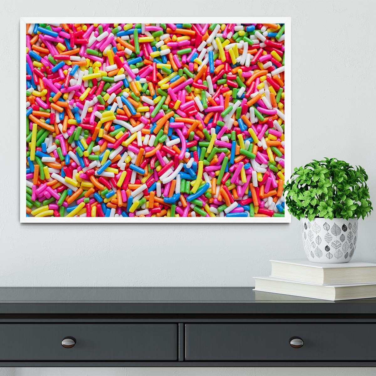 Sugar sprinkle dots Framed Print - Canvas Art Rocks -6