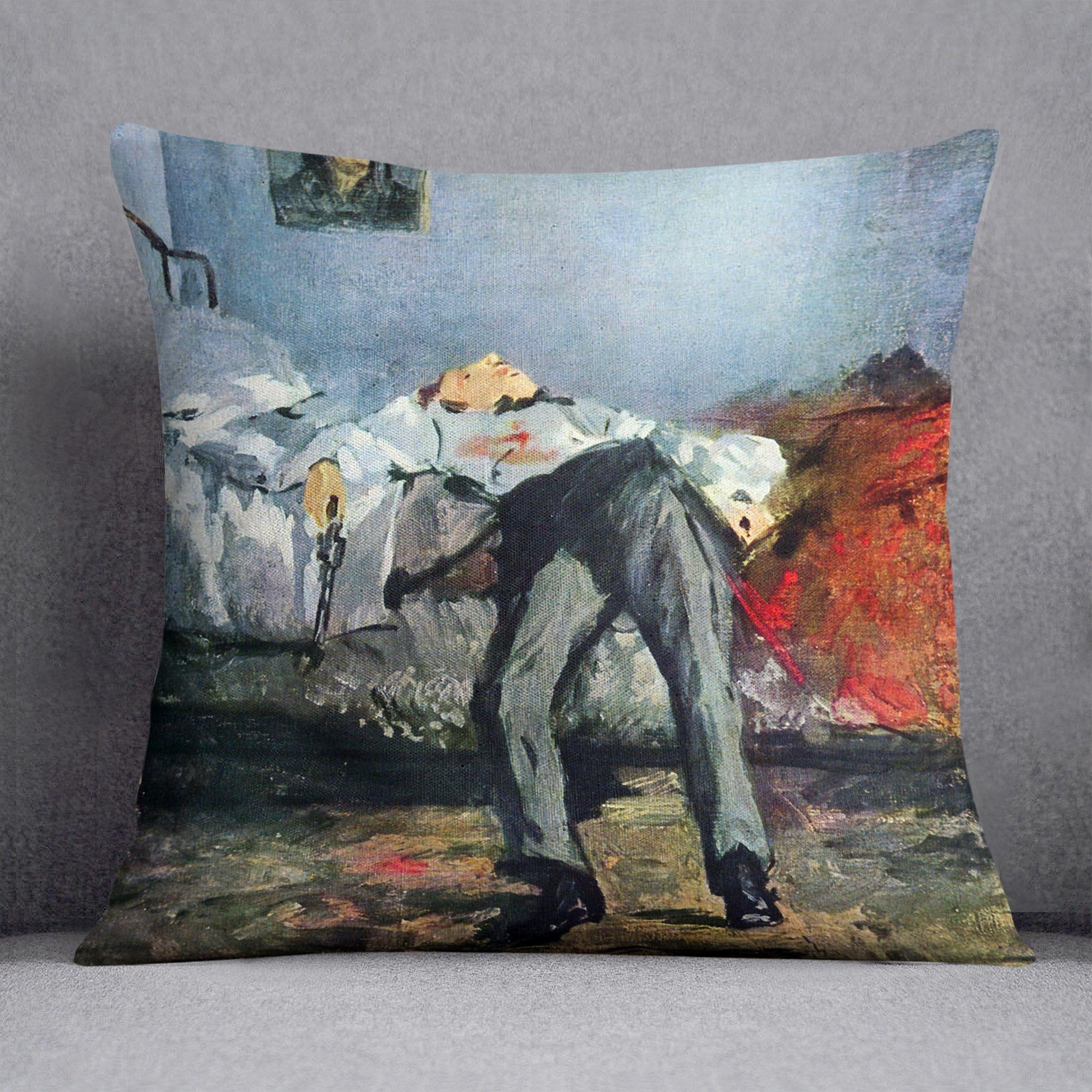 Suicide by Manet Throw Pillow