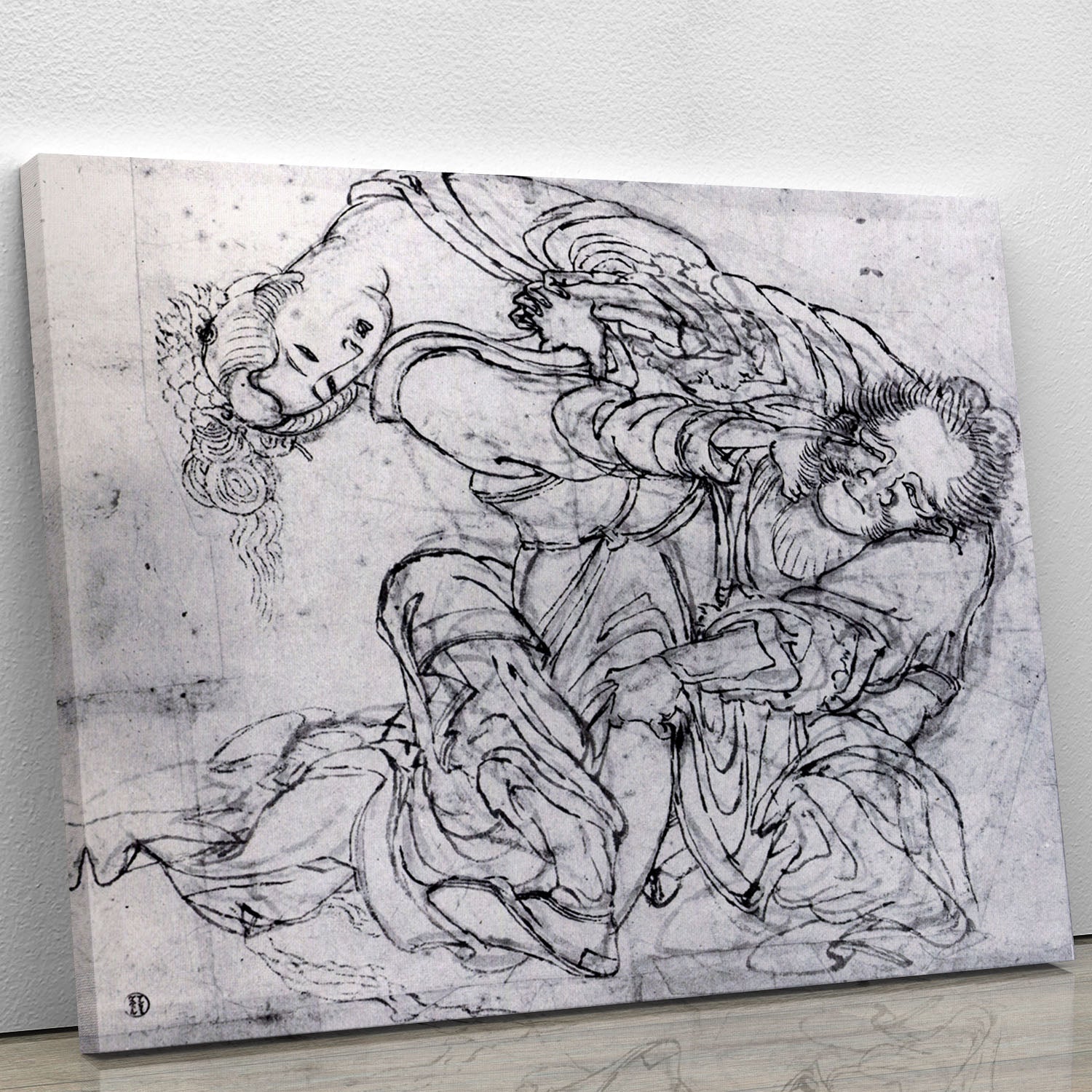 Suikoden scene by Hokusai Canvas Print or Poster - Canvas Art Rocks - 1