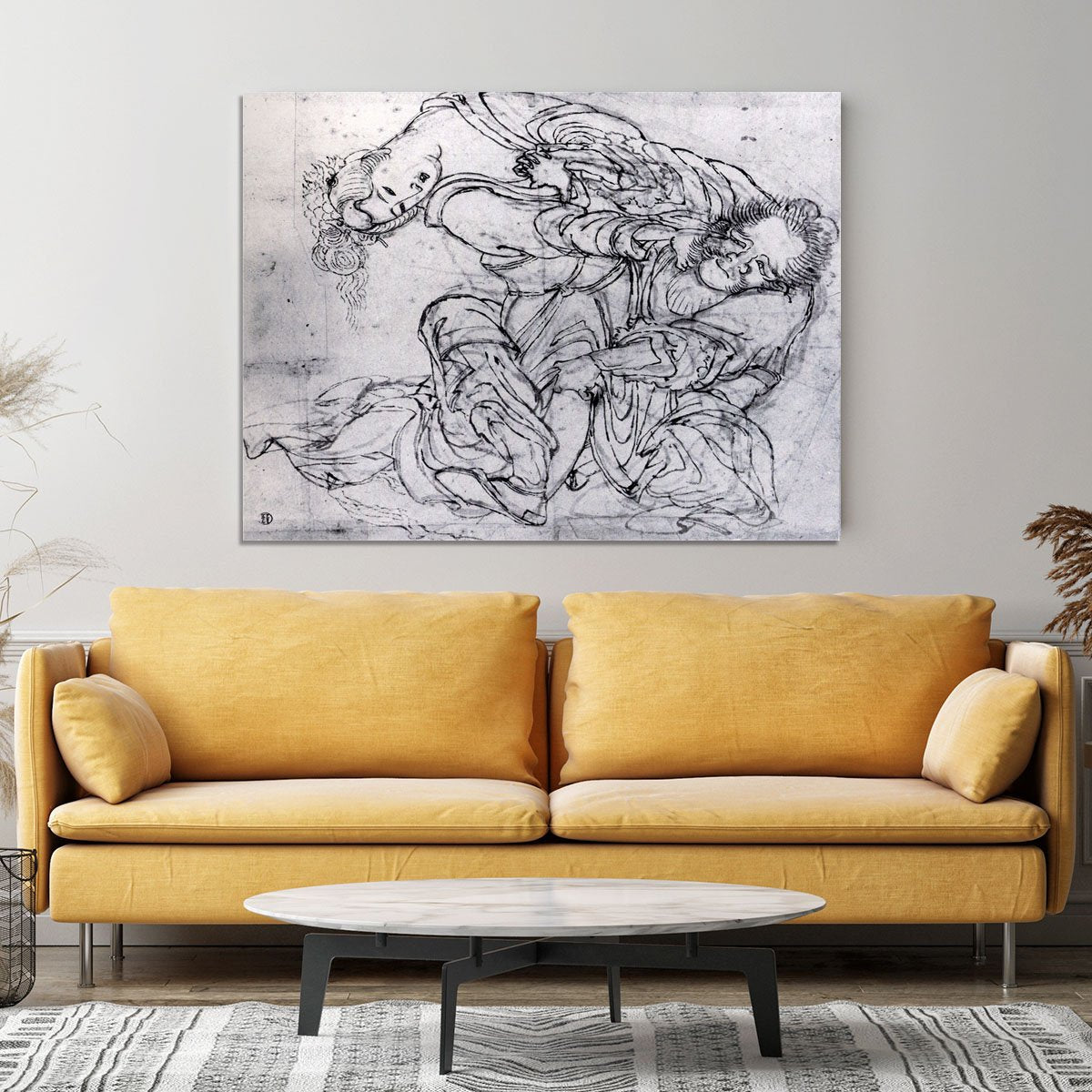 Suikoden scene by Hokusai Canvas Print or Poster