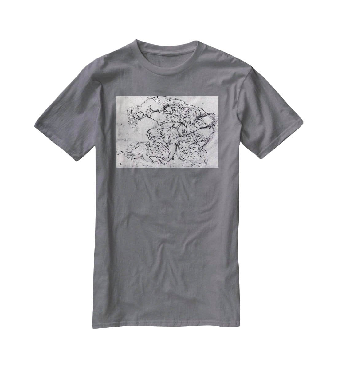 Suikoden scene by Hokusai T-Shirt - Canvas Art Rocks - 3