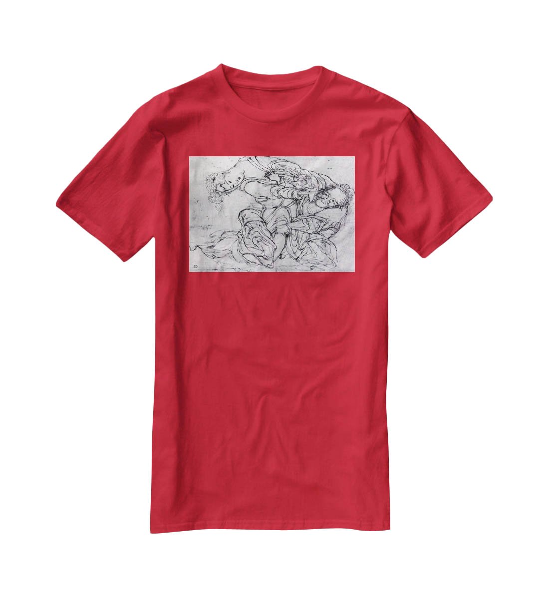 Suikoden scene by Hokusai T-Shirt - Canvas Art Rocks - 4