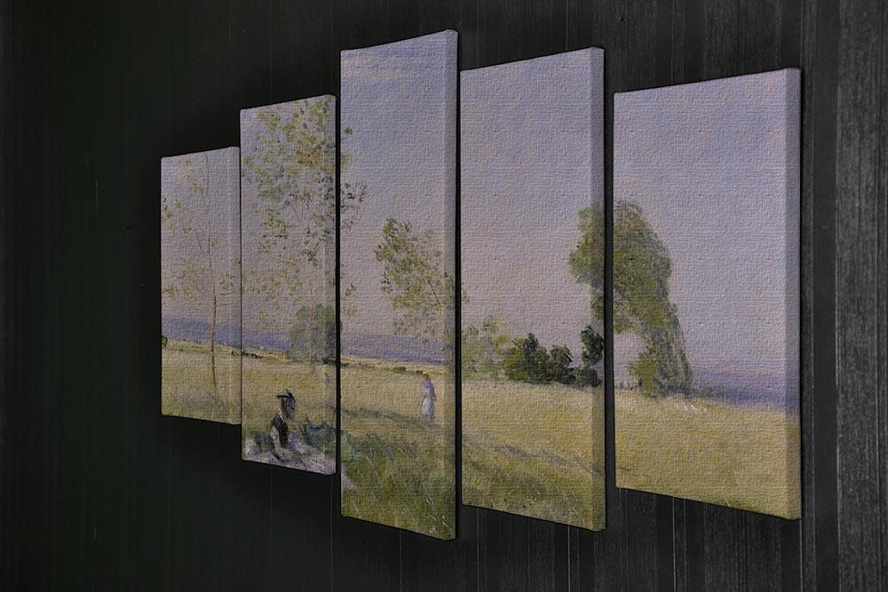 Summer by Monet 5 Split Panel Canvas - Canvas Art Rocks - 2