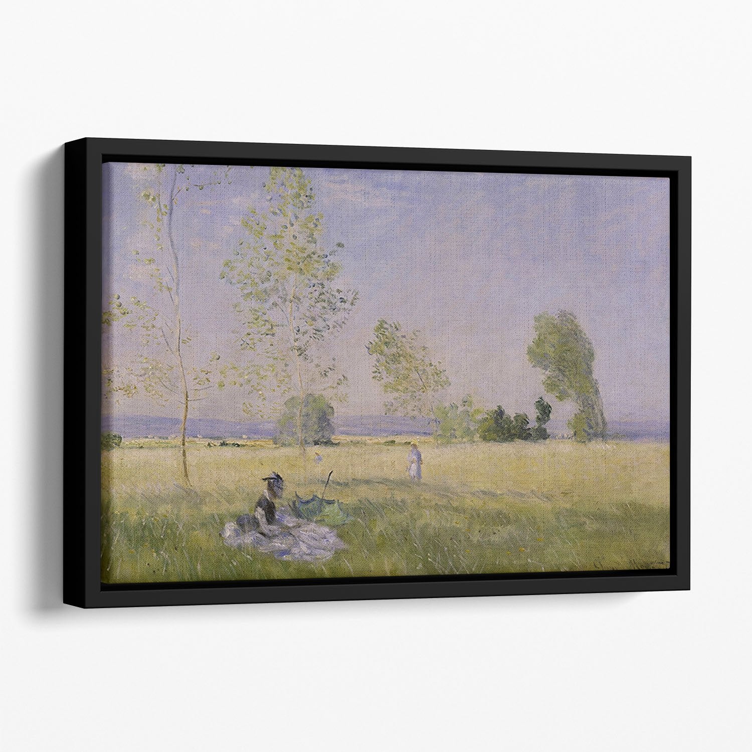 Summer by Monet Floating Framed Canvas
