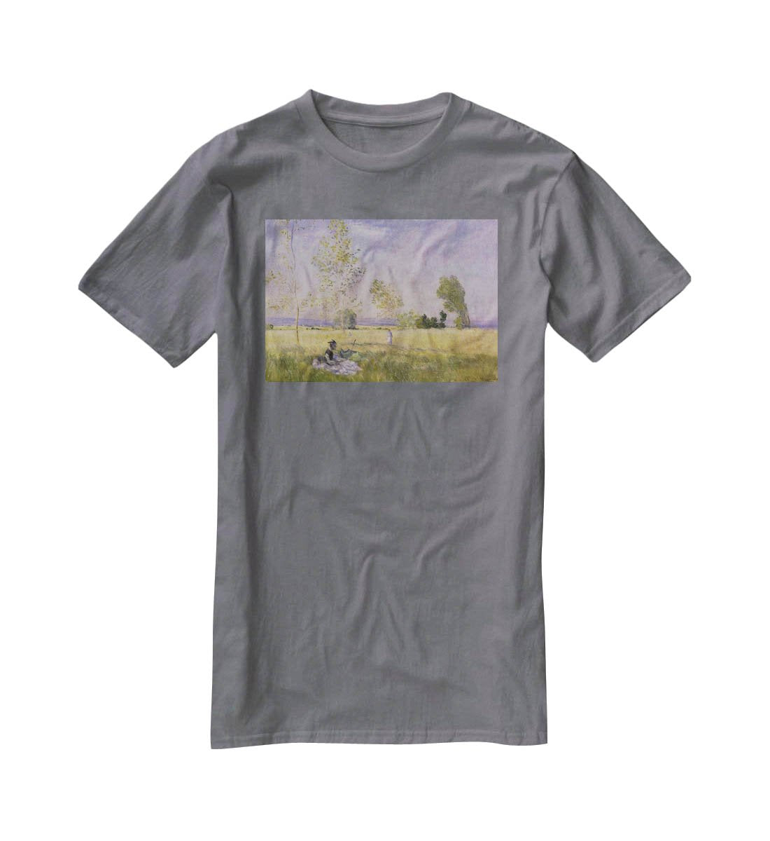 Summer by Monet T-Shirt - Canvas Art Rocks - 3