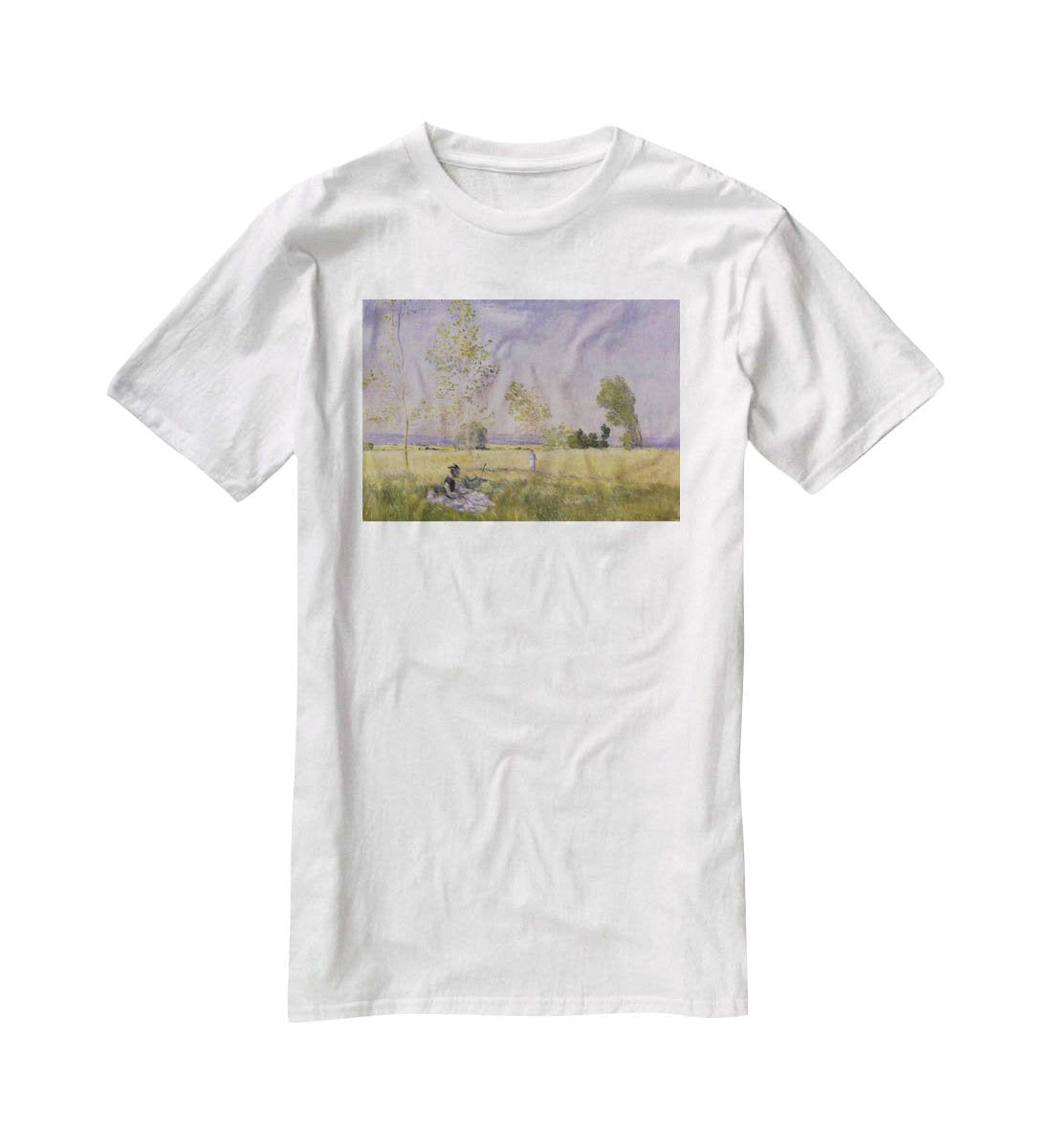 Summer by Monet T-Shirt - Canvas Art Rocks - 5