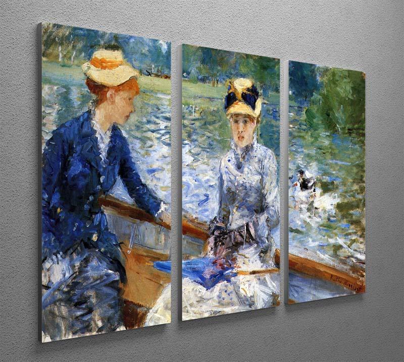 Summer day by Renoir 3 Split Panel Canvas Print - Canvas Art Rocks - 2