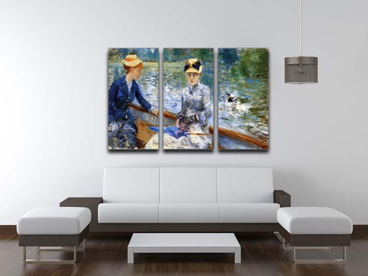 Summer day by Renoir 3 Split Panel Canvas Print - Canvas Art Rocks - 3