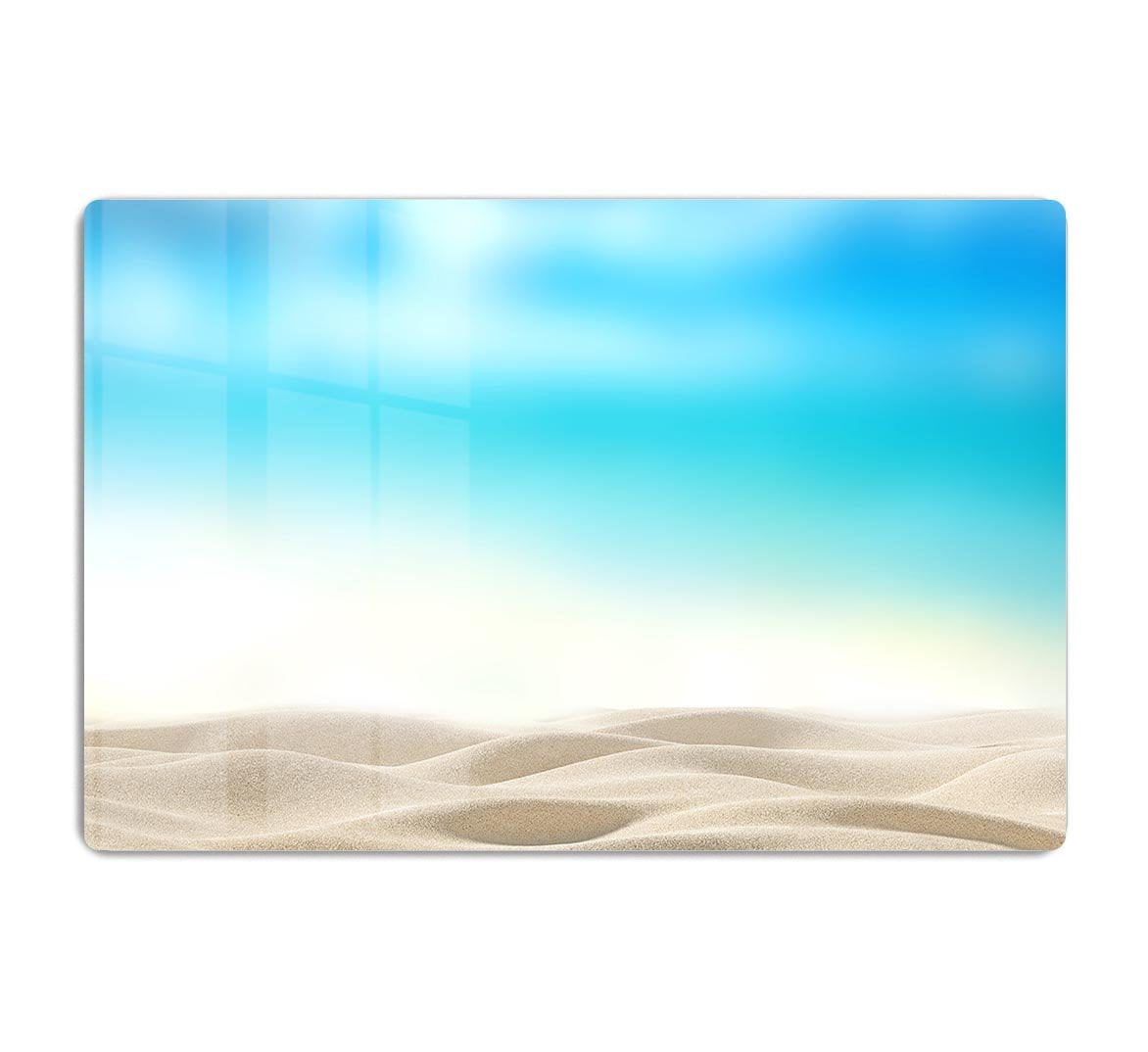 Summer exotic sandy beach with blur sea HD Metal Print - Canvas Art Rocks - 1