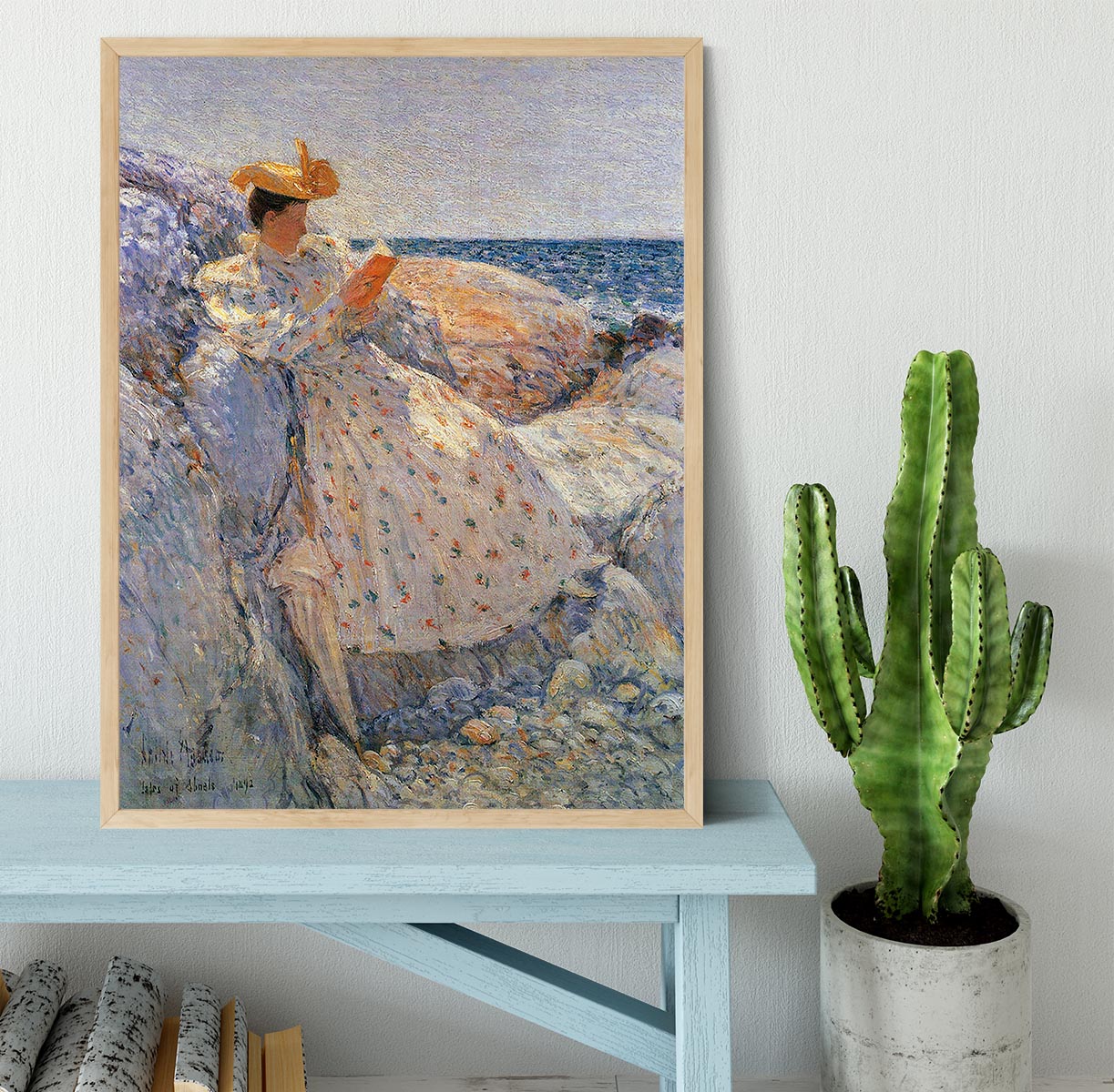 Summer sunlight by Hassam Framed Print - Canvas Art Rocks - 4