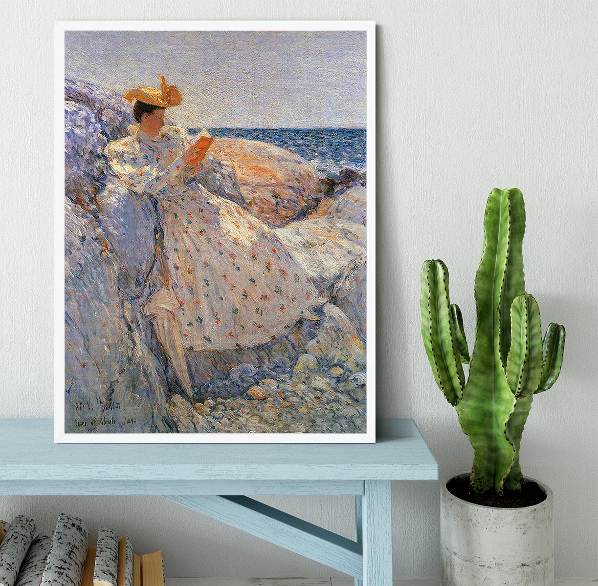 Summer sunlight by Hassam Framed Print - Canvas Art Rocks -6