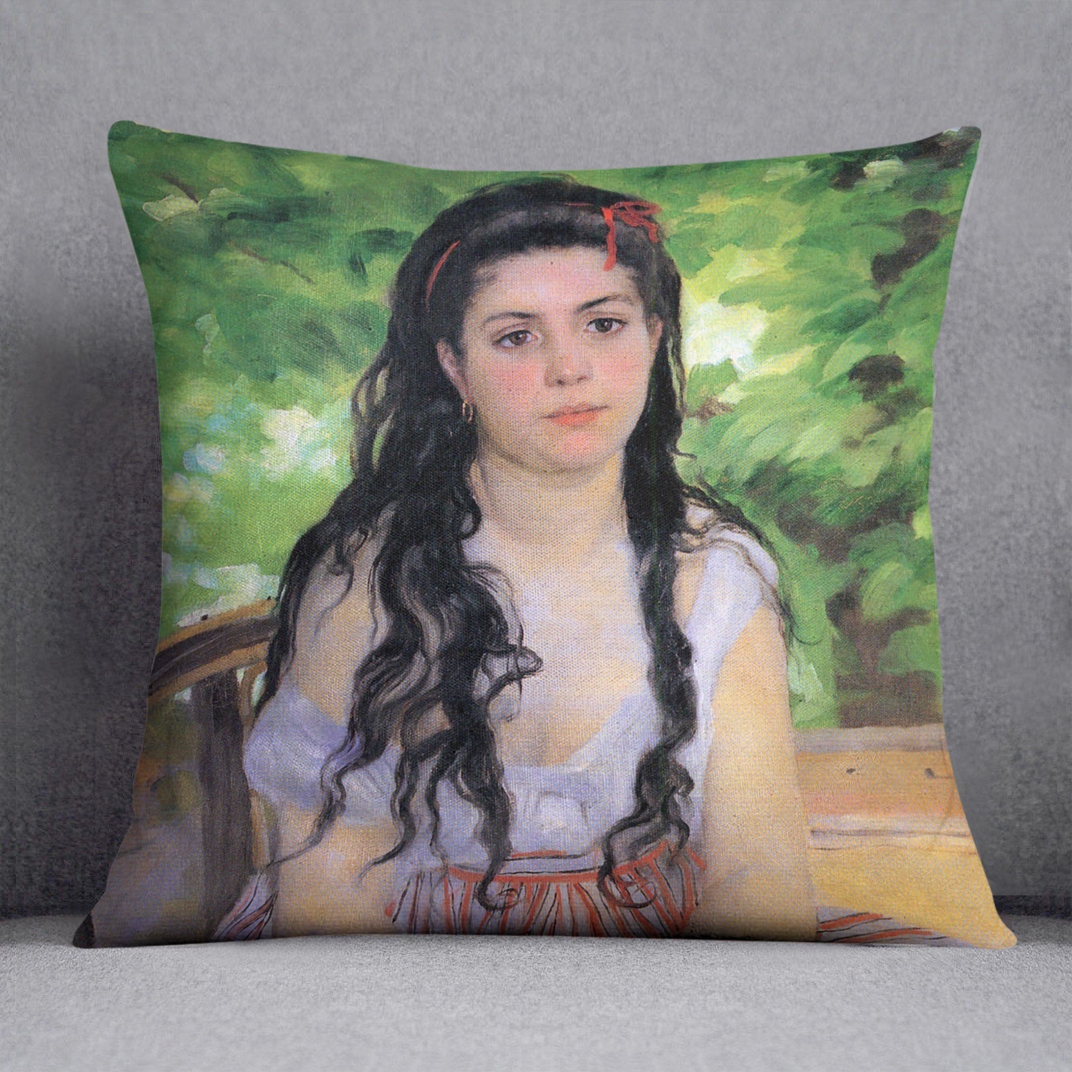 Summertime study by Renoir Throw Pillow