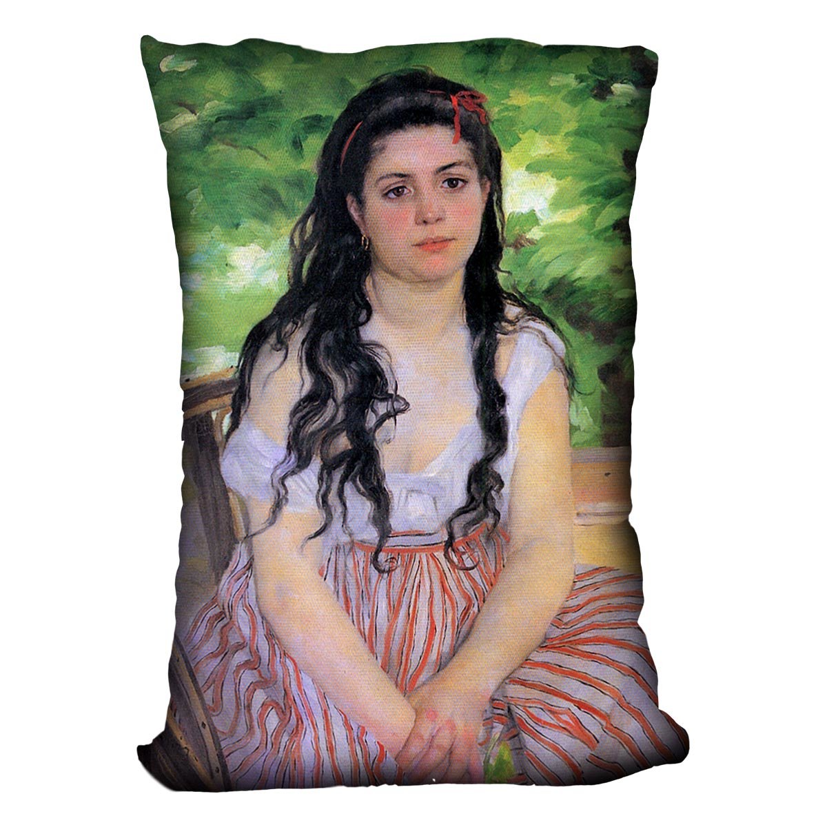 Summertime study by Renoir Throw Pillow