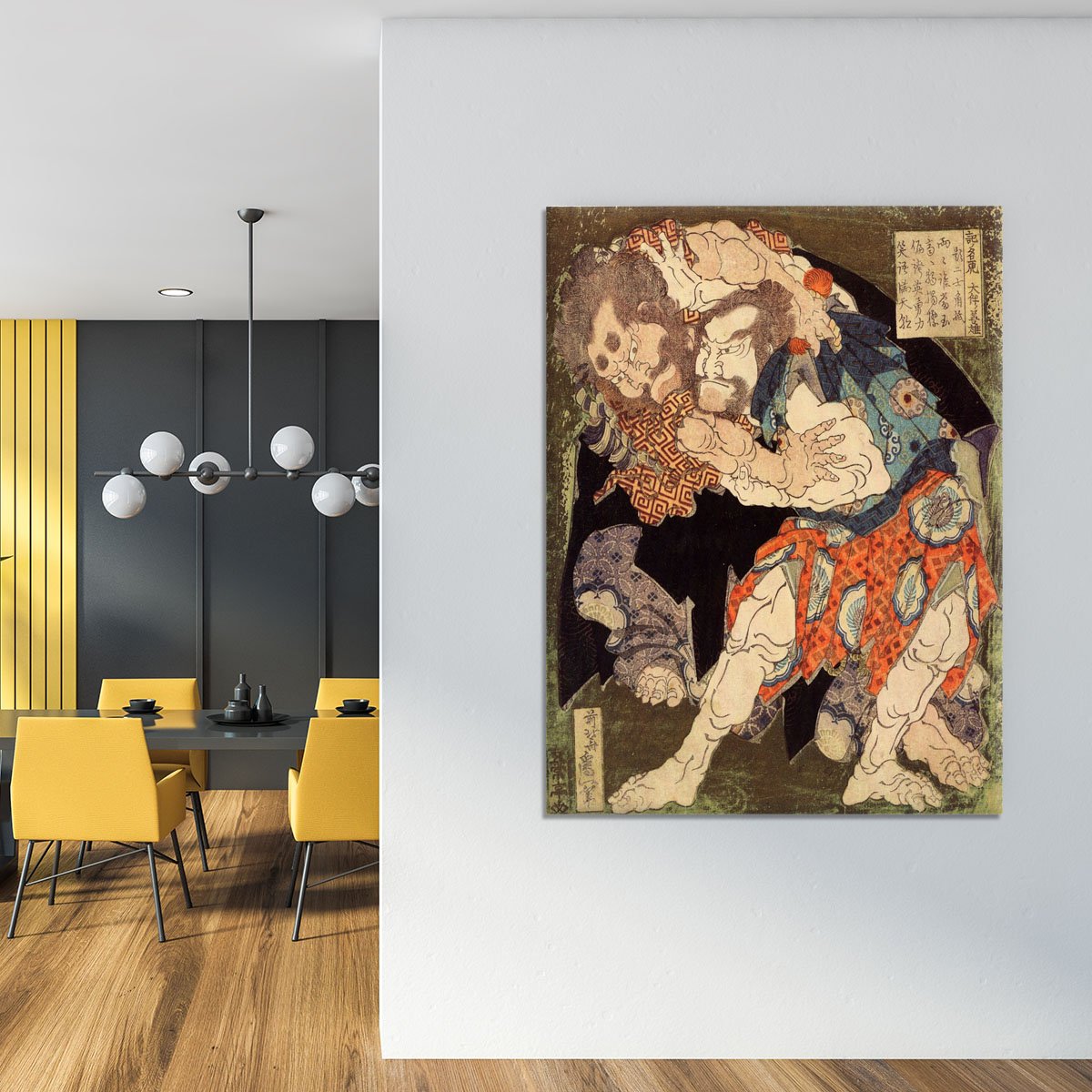Sumo wrestlers by Hokusai Canvas Print or Poster