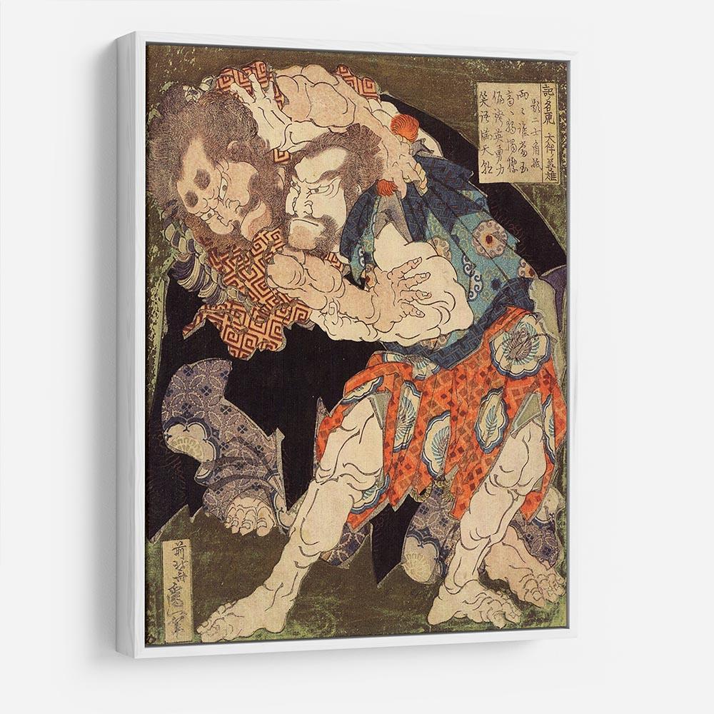Sumo wrestlers by Hokusai HD Metal Print