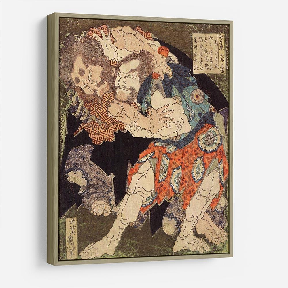 Sumo wrestlers by Hokusai HD Metal Print
