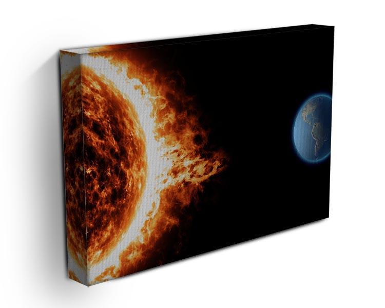 Sun earth space universe solar storm Canvas Print or Poster - Canvas Art Rocks - 3