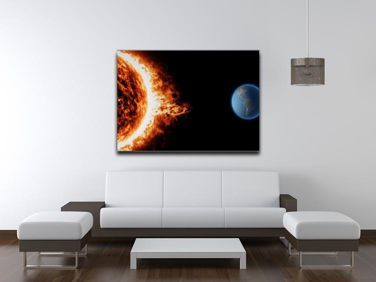 Sun earth space universe solar storm Canvas Print or Poster - Canvas Art Rocks - 4