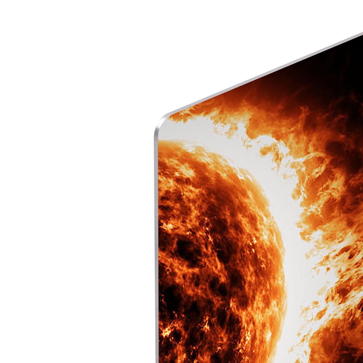 Sun earth space universe solar storm HD Metal Print