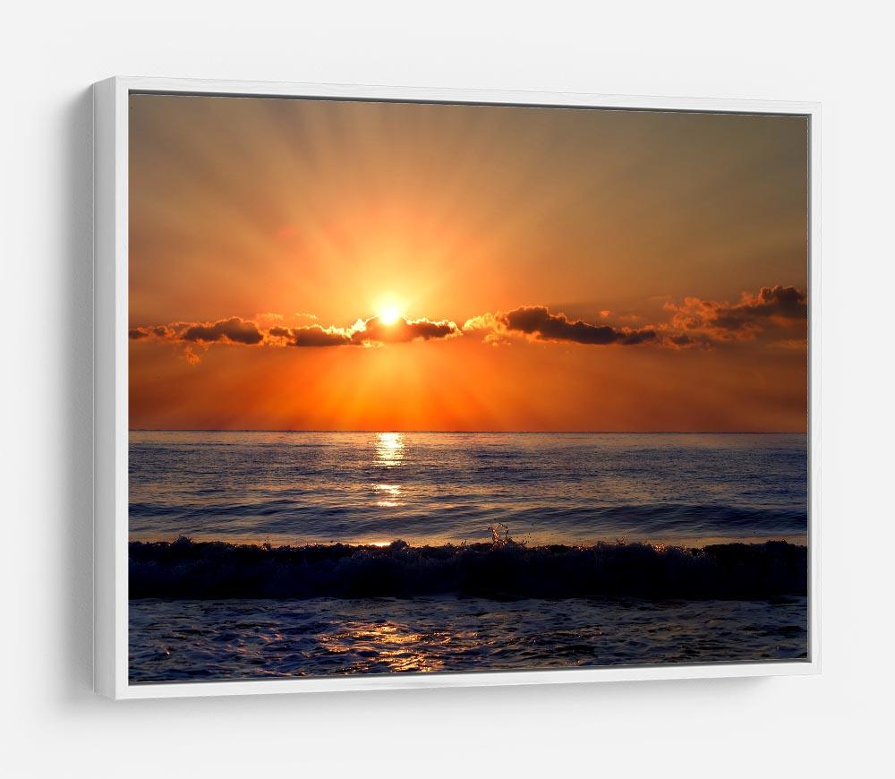 Sun rays over the bulgarian Black sea HD Metal Print