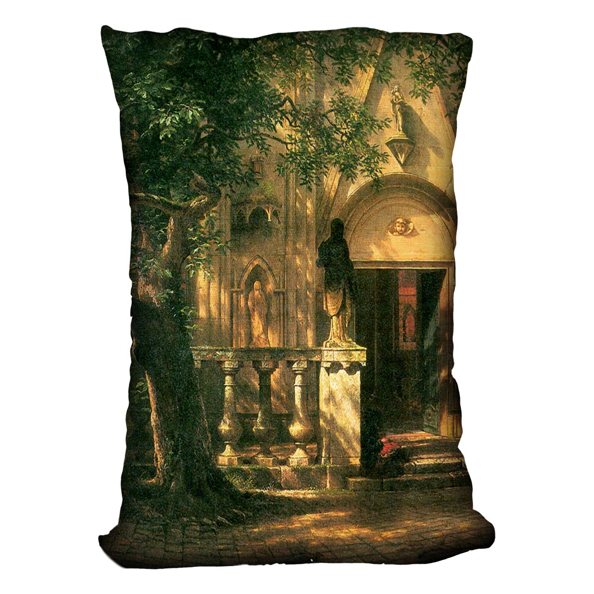 Sunlight and Shadow 2 by Bierstadt Cushion - Canvas Art Rocks - 4