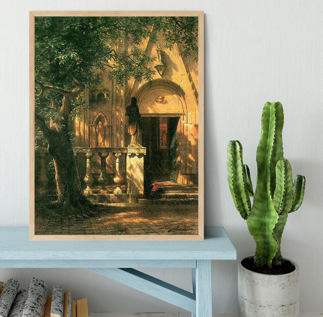 Sunlight and Shadow 2 by Bierstadt Framed Print - Canvas Art Rocks - 4