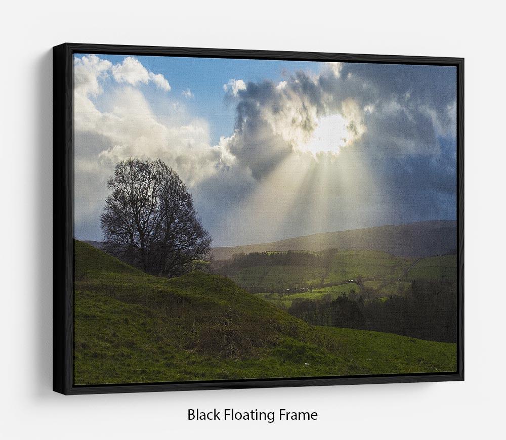 Sunlight on the Lake District Floating Frame Canvas - Canvas Art Rocks - 1