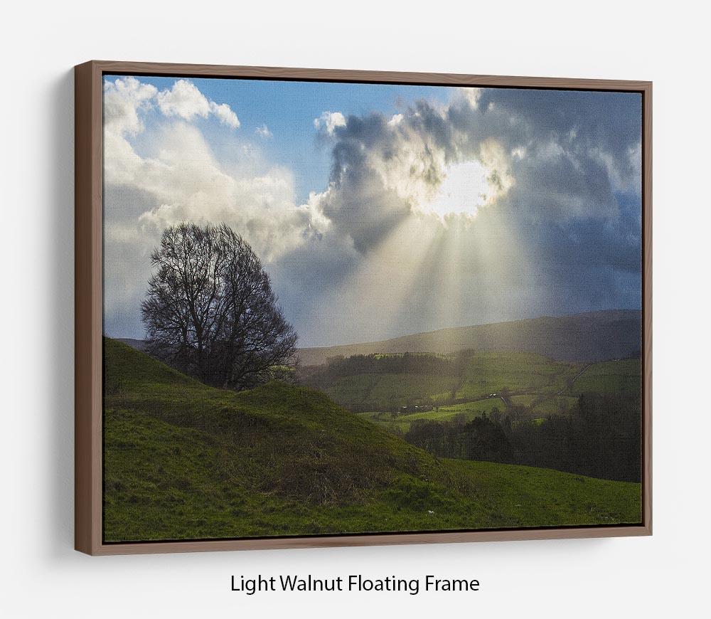 Sunlight on the Lake District Floating Frame Canvas - Canvas Art Rocks 7