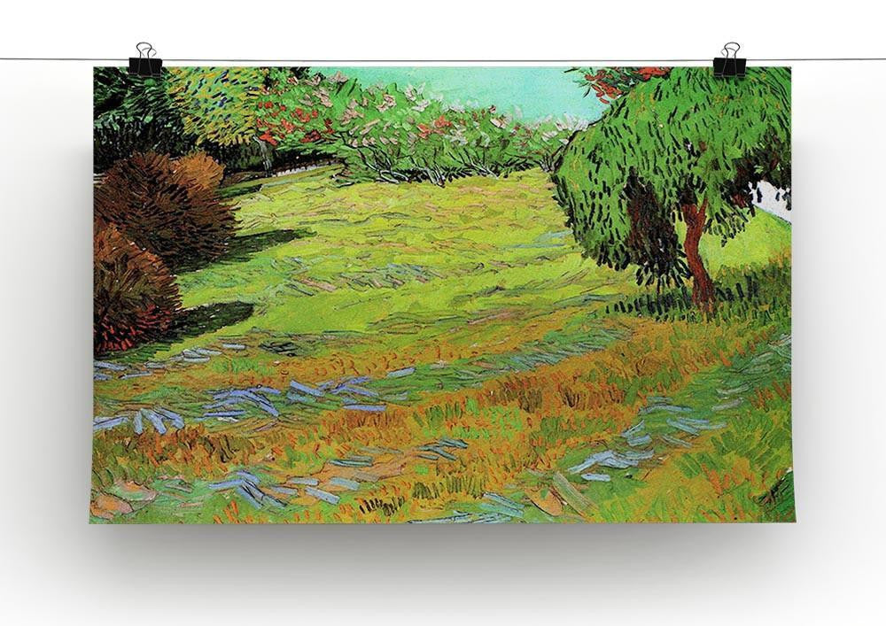 Sunny Lawn in a Public Park by Van Gogh Canvas Print & Poster - Canvas Art Rocks - 2