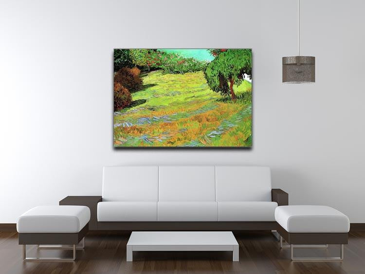 Sunny Lawn in a Public Park by Van Gogh Canvas Print & Poster - Canvas Art Rocks - 4