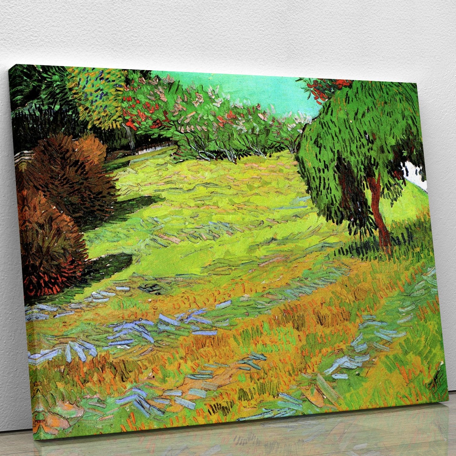 Sunny Lawn in a Public Park by Van Gogh Canvas Print or Poster