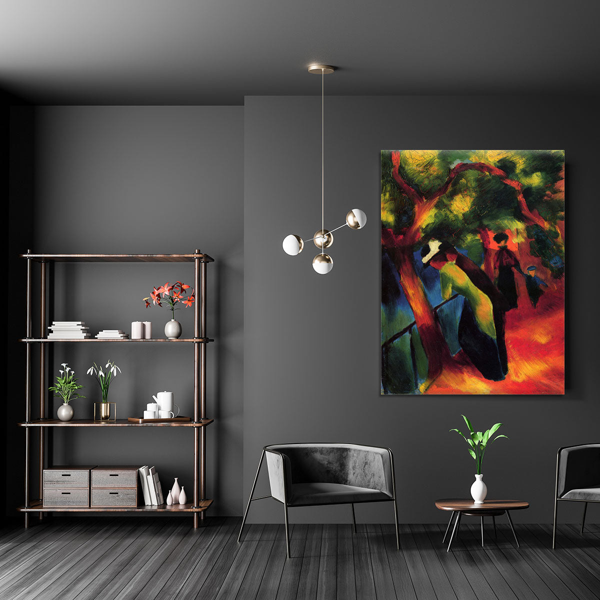 Sunny way by August Macke Canvas Print or Poster - Canvas Art Rocks - 5