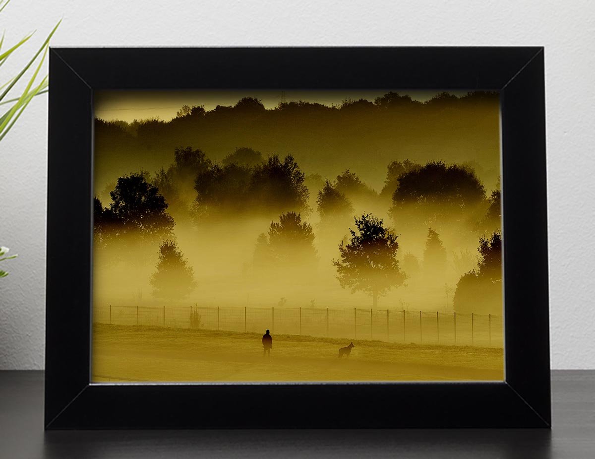 Sunrise and Mist Framed Print - Canvas Art Rocks - 2