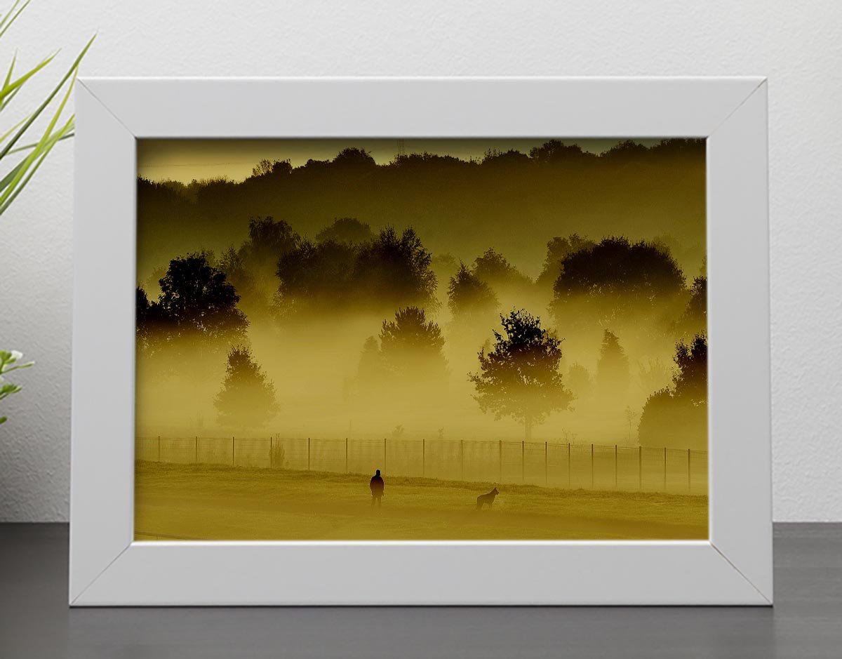 Sunrise and Mist Framed Print - Canvas Art Rocks - 4