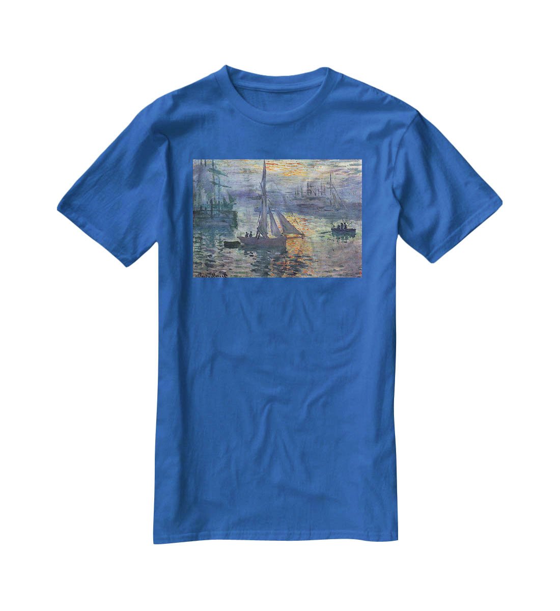 Sunrise at Sea by Monet T-Shirt - Canvas Art Rocks - 2