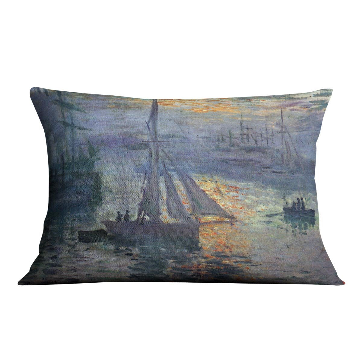 Sunrise at Sea by Monet Throw Pillow