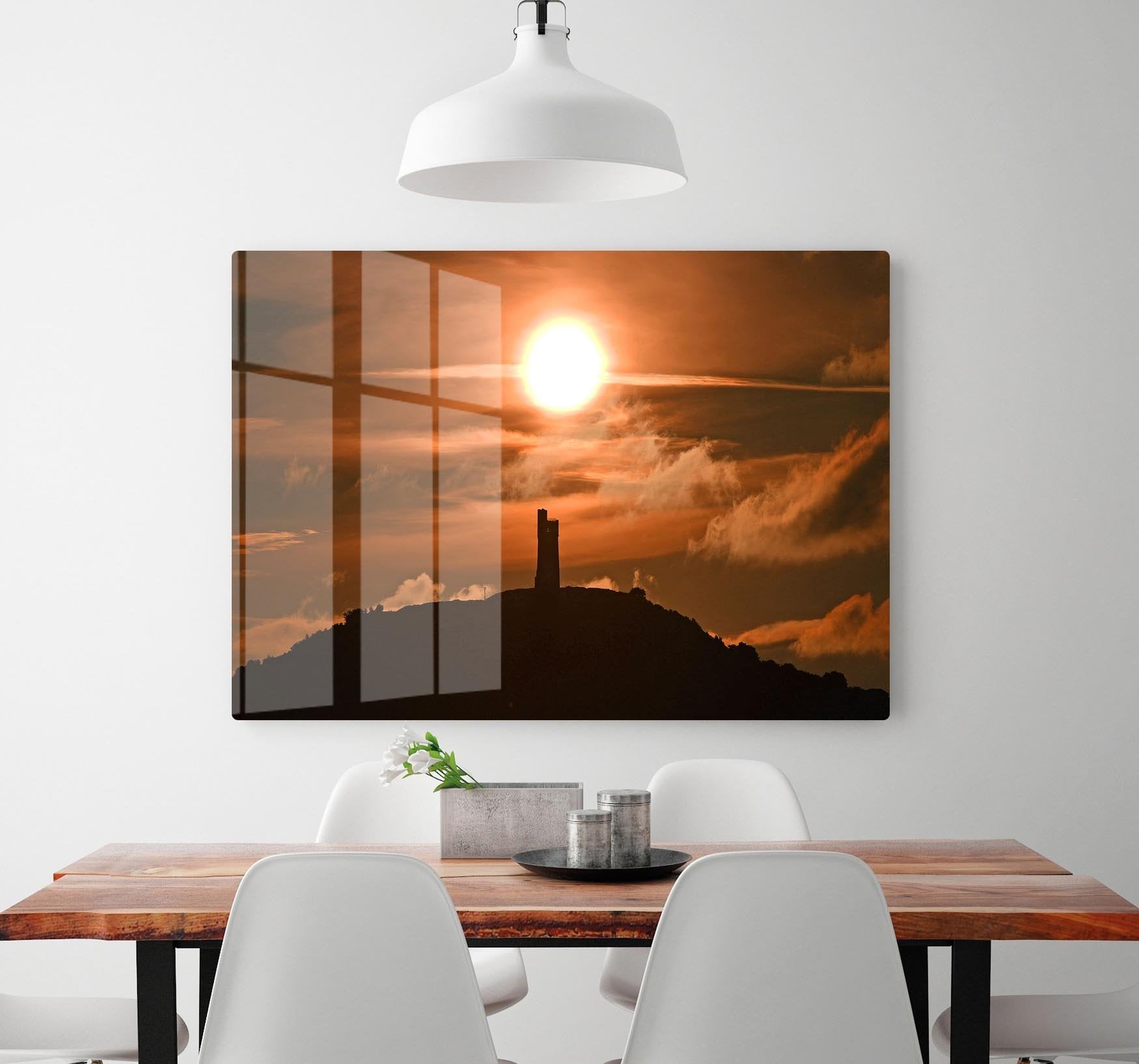 Sunrise behind Castle Hill HD Metal Print - Canvas Art Rocks - 2