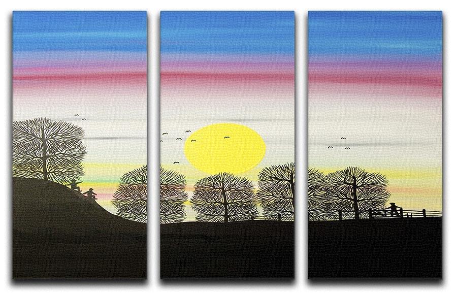 Sunrise by Gordon Barker 3 Split Panel Canvas Print - Canvas Art Rocks - 1