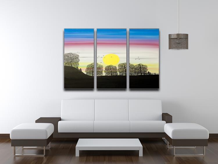 Sunrise by Gordon Barker 3 Split Panel Canvas Print - Canvas Art Rocks - 3