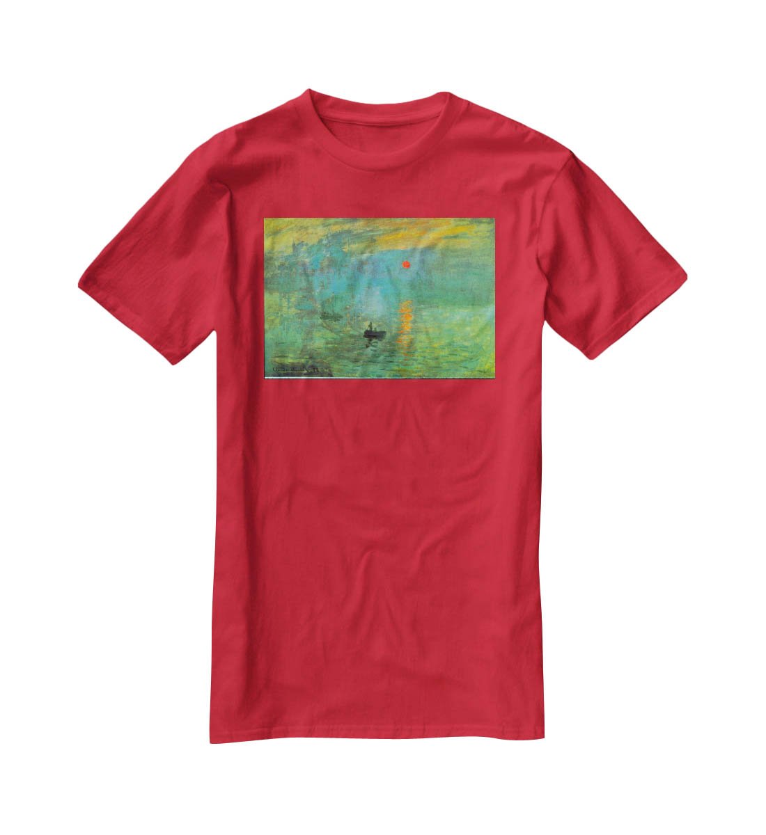 Sunrise by Monet T-Shirt - Canvas Art Rocks - 4
