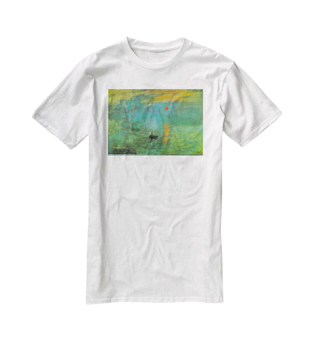 Sunrise by Monet T-Shirt - Canvas Art Rocks - 5