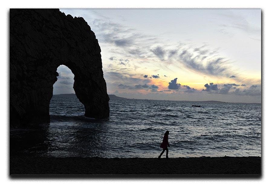 Sunset at Durdle Door Canvas Print or Poster - Canvas Art Rocks - 1
