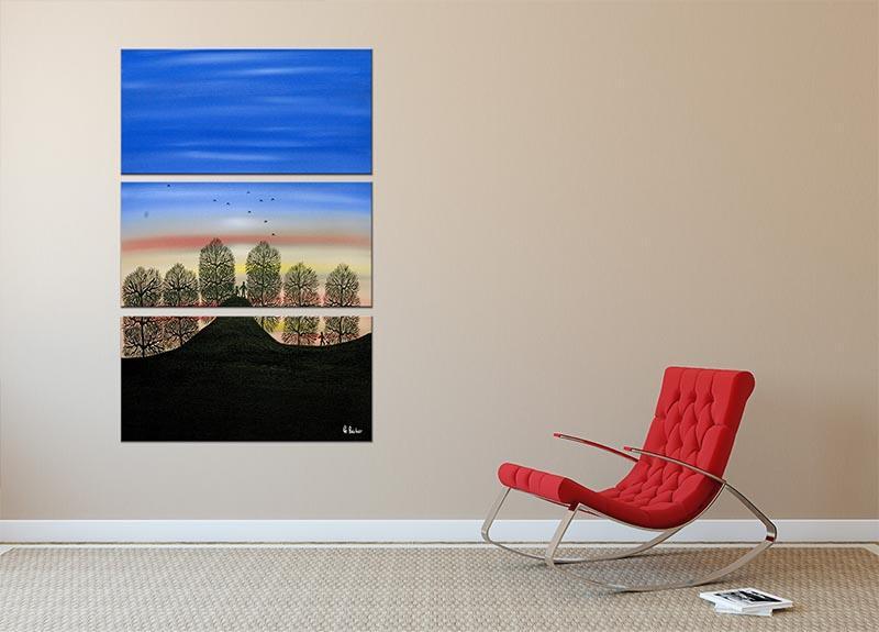 Sunset by Gordon Barker 3 Split Panel Canvas Print - Canvas Art Rocks - 2